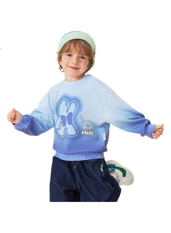 Mqdmini Children'S Clothing, Kids' Sweatshirt, 5A Antibacterial, Boys And Girls Top, For Young And Older Children, Gradient Fashionable Clothing, Winged Bear - Image 2