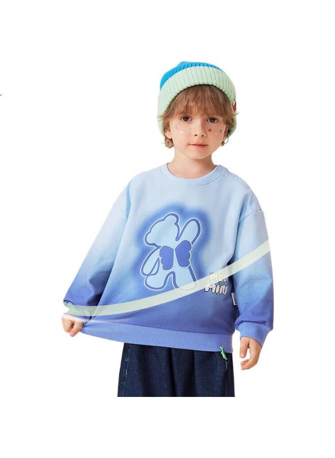 Mqdmini Children'S Clothing, Kids' Sweatshirt, 5A Antibacterial, Boys And Girls Top, For Young And Older Children, Gradient Fashionable Clothing, Winged Bear - Image 3