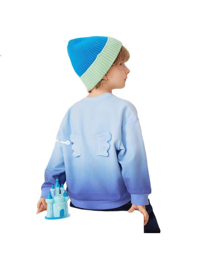 Mqdmini Children'S Clothing, Kids' Sweatshirt, 5A Antibacterial, Boys And Girls Top, For Young And Older Children, Gradient Fashionable Clothing, Winged Bear - Image 1