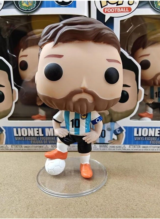 جنرال - مجموعة مجسمات POP "Football Stars" أرجنتينا ميسي الزخرفية أطقم العمل لعيد ميلاد الأطفال، هدية تجميع ألعاب نموذجية مناسبة للمعجبين والأصدقاء - Image 1