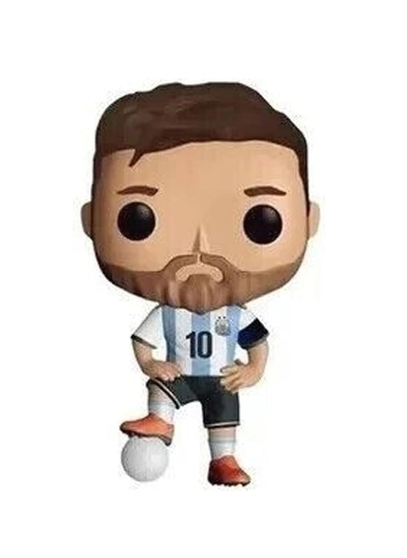 جنرال - مجموعة مجسمات POP "Football Stars" أرجنتينا ميسي الزخرفية أطقم العمل لعيد ميلاد الأطفال، هدية تجميع ألعاب نموذجية مناسبة للمعجبين والأصدقاء - Image 1