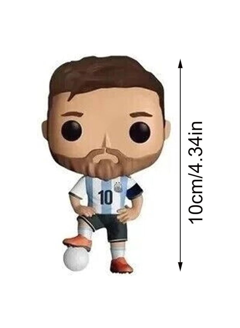 جنرال - مجموعة مجسمات POP "Football Stars" أرجنتينا ميسي الزخرفية أطقم العمل لعيد ميلاد الأطفال، هدية تجميع ألعاب نموذجية مناسبة للمعجبين والأصدقاء - Image 1