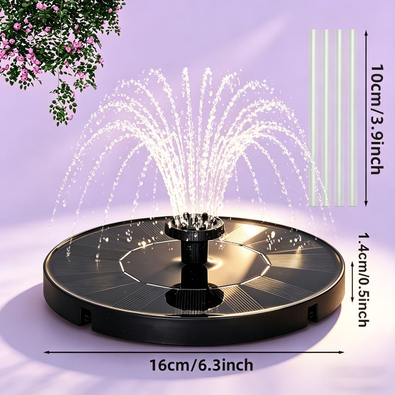 Floating Solar Water Pump With 6 Nozzles IPX8 For Bird Bath Garden Pond Pool Outdoor - Image 3