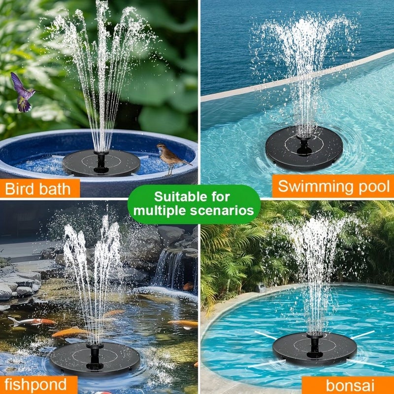 Floating Solar Water Pump With 6 Nozzles IPX8 For Bird Bath Garden Pond Pool Outdoor - Image 4