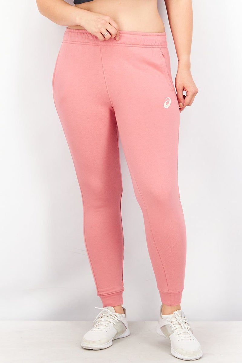 asics Women Regular Fit Big Logo Training Sweatpants, Rose - Image 1