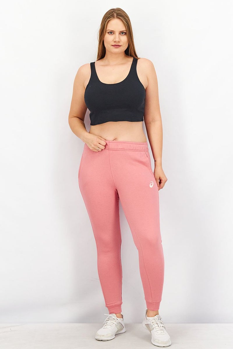 asics Women Regular Fit Big Logo Training Sweatpants, Rose - Image 4