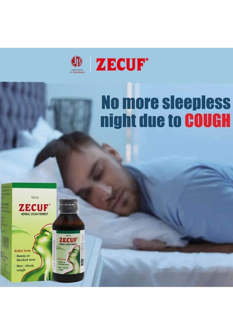 Zecuf Herbal Cough Syrup 100Ml - Image 2
