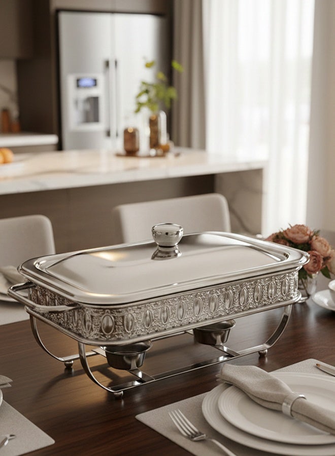 Rectangle Glass Buffet Stove Food Warming Container - Image 4