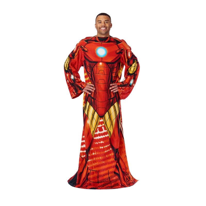 Marvel 1MAR024000002RET s Iron Man Being Iron Man Adult Comfy Throw Blanket 48 x 71 Multi Color