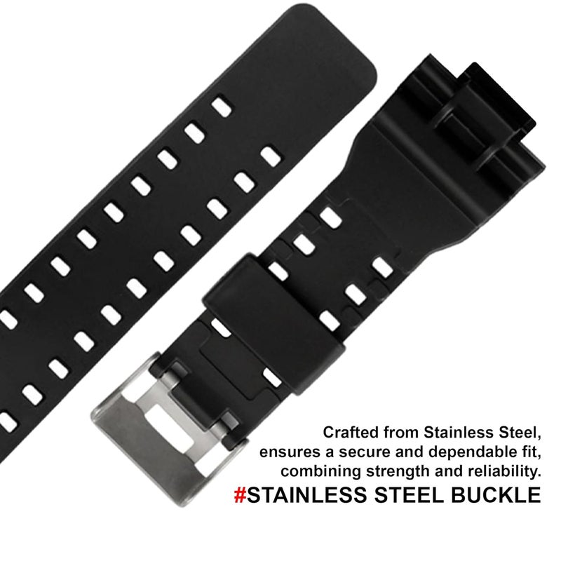 DBLACK ''CDS3'' 16MM Resin Watch Strap // Best Replacement, Compatible Strap with CASI0 Gshock GD-120, GA-100, GA-110, GA-100C & Other Model Watches - Image 4