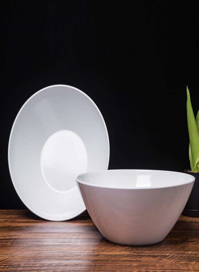 KOXIN-KARLU 11.5-inch Melamine Mixing and Serving Bowls | set of 2 White Color - Image 3