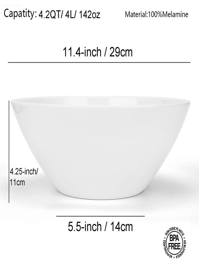 KOXIN-KARLU 11.5-inch Melamine Mixing and Serving Bowls | set of 2 White Color - Image 2