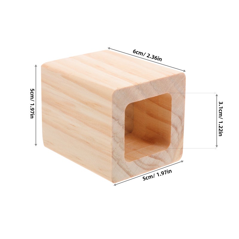 4Pcs Natural Hardwood Chair Leg Raisers Beige Stable Furniture Heightening Pads - Image 2