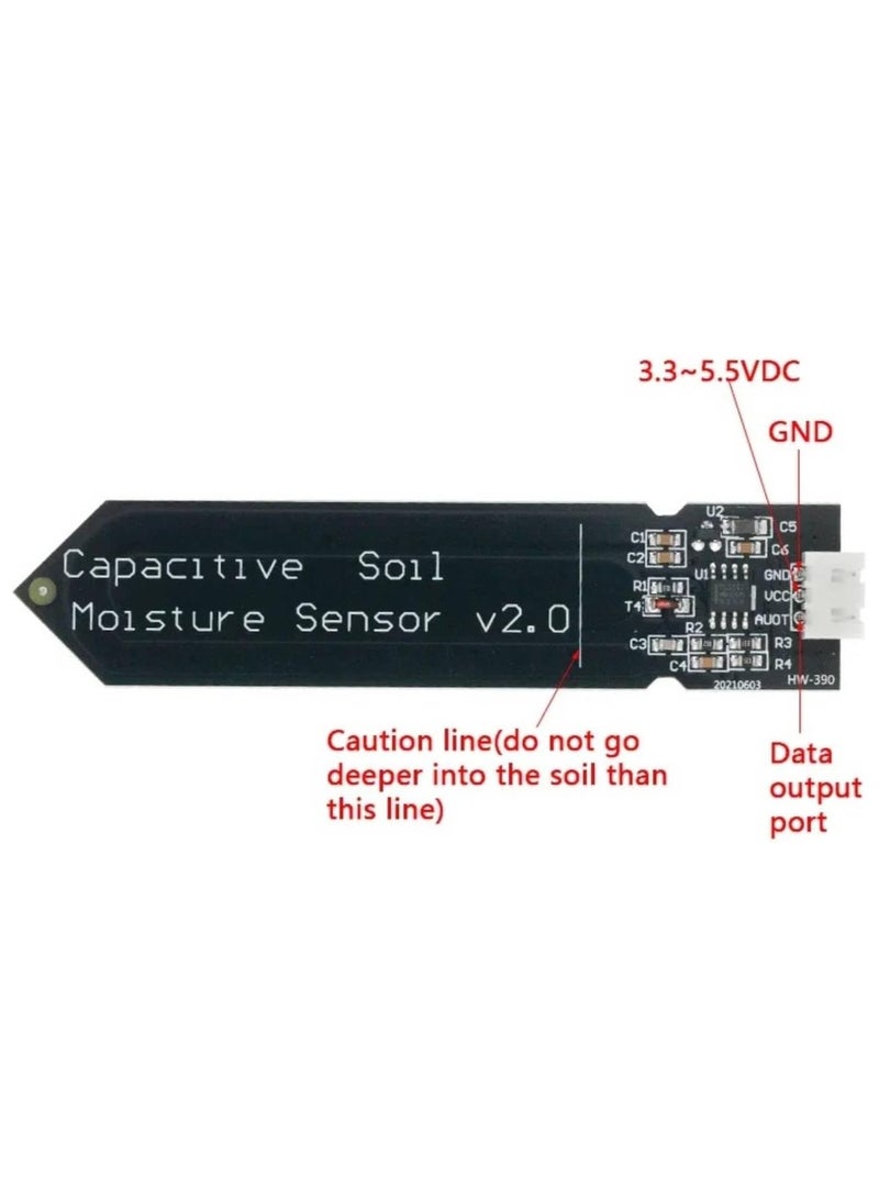 SOLDOUT Capacitive Soil Moisture Sensor Corrosion Resistant Compatible Arduino Moisture Detection Garden Watering DIY - Image 3