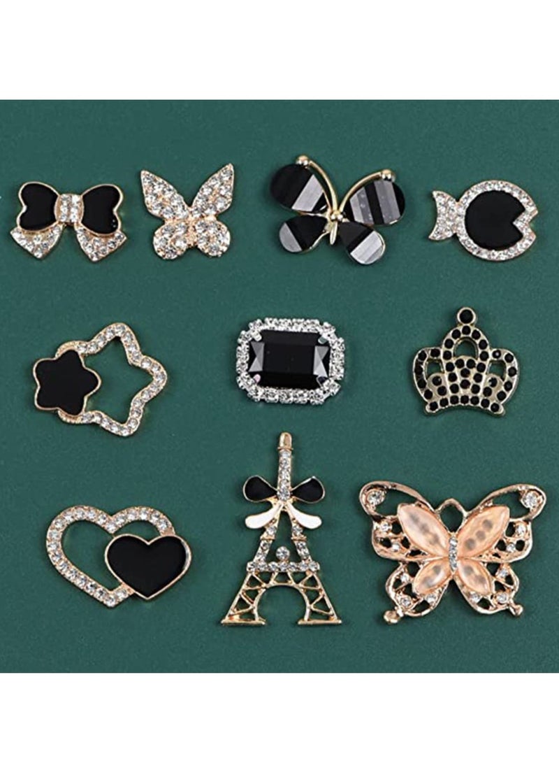 Zikra Shoe Charms Fits Clog Sandals Decoration Fashion Crystal Diamond Charms 15 Pcs Different Shape Unisex-adult Shoe Charms Party Birthday Gift for Kids and Teens Favorite Present - Image 4