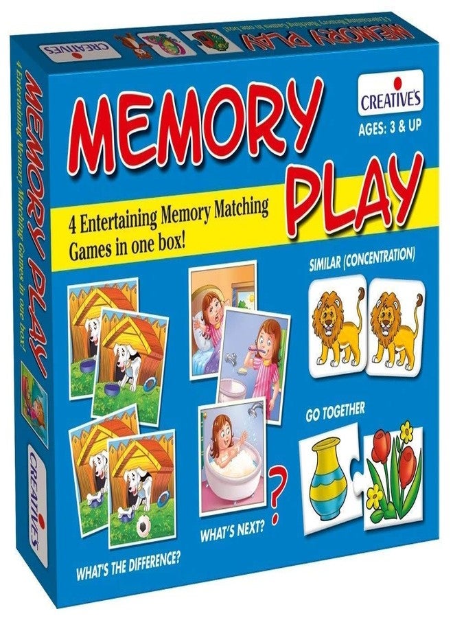 Creative's Memory Play | Self-Correcting Puzzles Game | Picture Matching Card Game| Similar,Go Together, What's Next, What's The Difference All in 1 Pack | Ages 3 & Above - Image 1