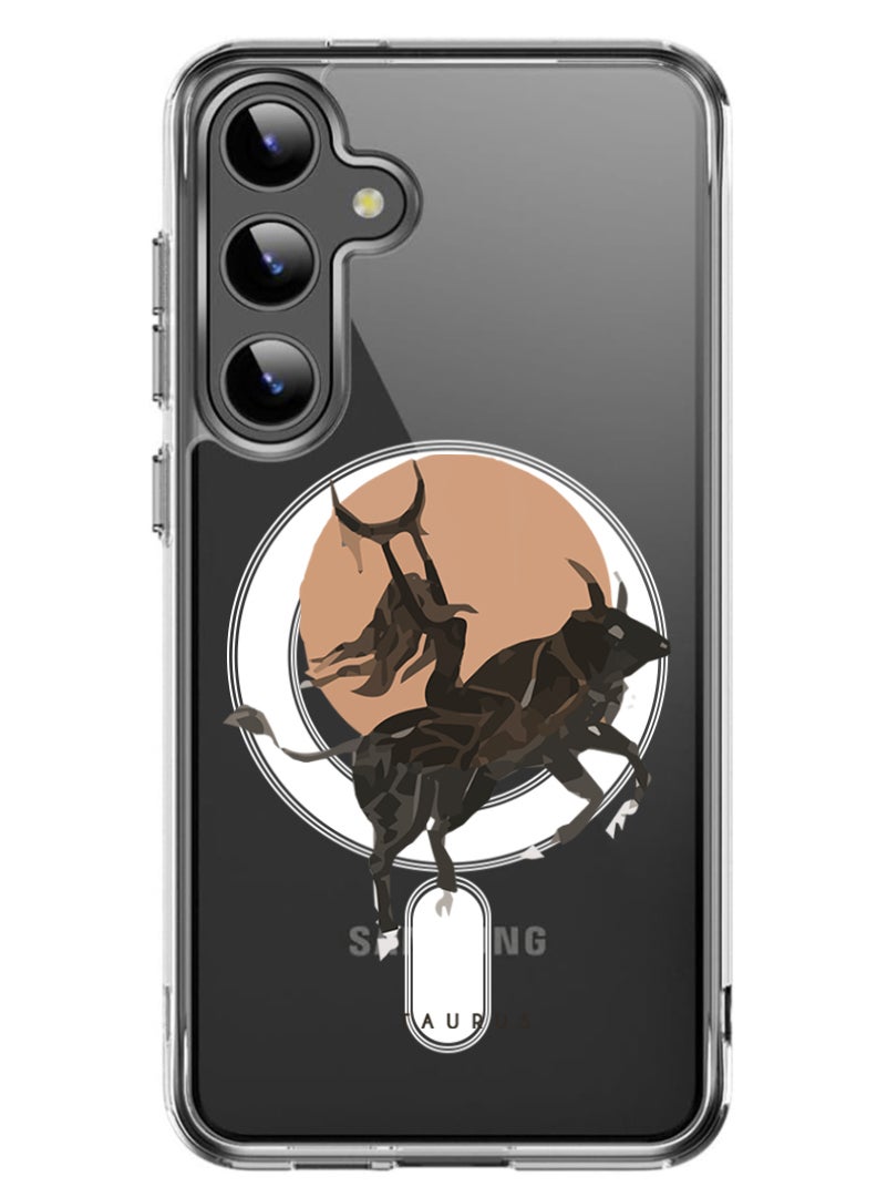 Theodor Magnetic Case for Samsung Galaxy S24 Plus 6.7-inch Compatible with MagSafe Wireless Charging, Shockproof Phone Bumper Cover Taurus - Image 1