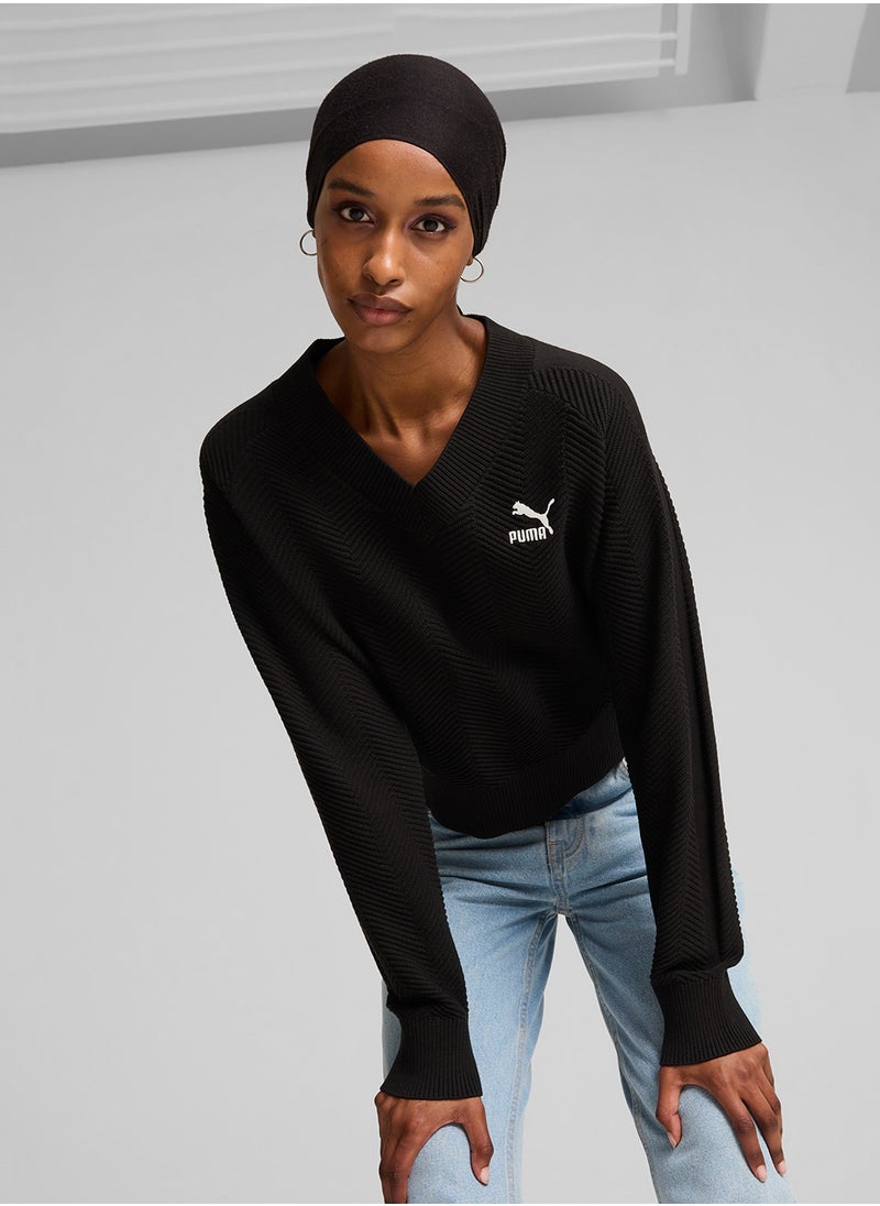 PUMA T7 Knitted Sweatshirt  - Image 1