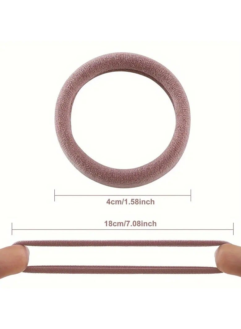 Ucanbe 100pcs Rubber Band Ponytail Hair Tie, Polyester Woven Normal Hair Style - Image 4