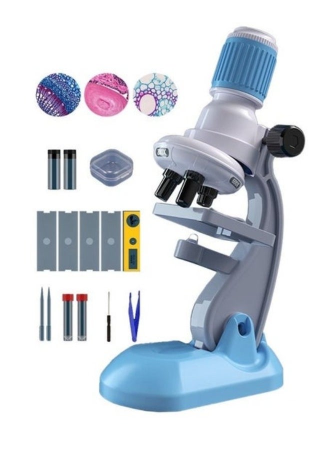 MIXDE Kids Microscope Science Microscope Kits Little World Science Kits Beginner Microscope Kit with LED 200X, 600X and 1200X Magnification Kids Educational Toy Preschool Science Toy  - Image 1