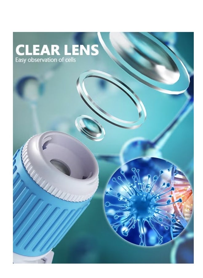 MIXDE Kids Microscope Science Microscope Kits Little World Science Kits Beginner Microscope Kit with LED 200X, 600X and 1200X Magnification Kids Educational Toy Preschool Science Toy  - Image 4