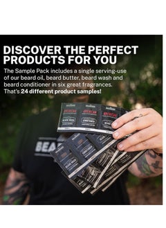 Live Bearded Live Bearded All-Natural Men's Beard Grooming Kit Sample Pack - Discover Your Signature Scent with 6 Different Fragrances, Includes Oil, Beard Butter, Wash, Conditioner, Wooden Comb & Bonus Gift  - Image 3