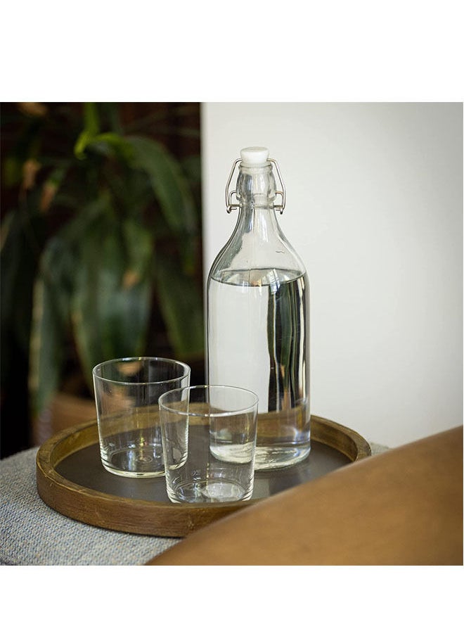 Rock Pow - Rustic Natural Wood and Metal Candle Holder Tray, Home Decor Accessories for the Coffee Table and Dining Table, Brown - Image 1