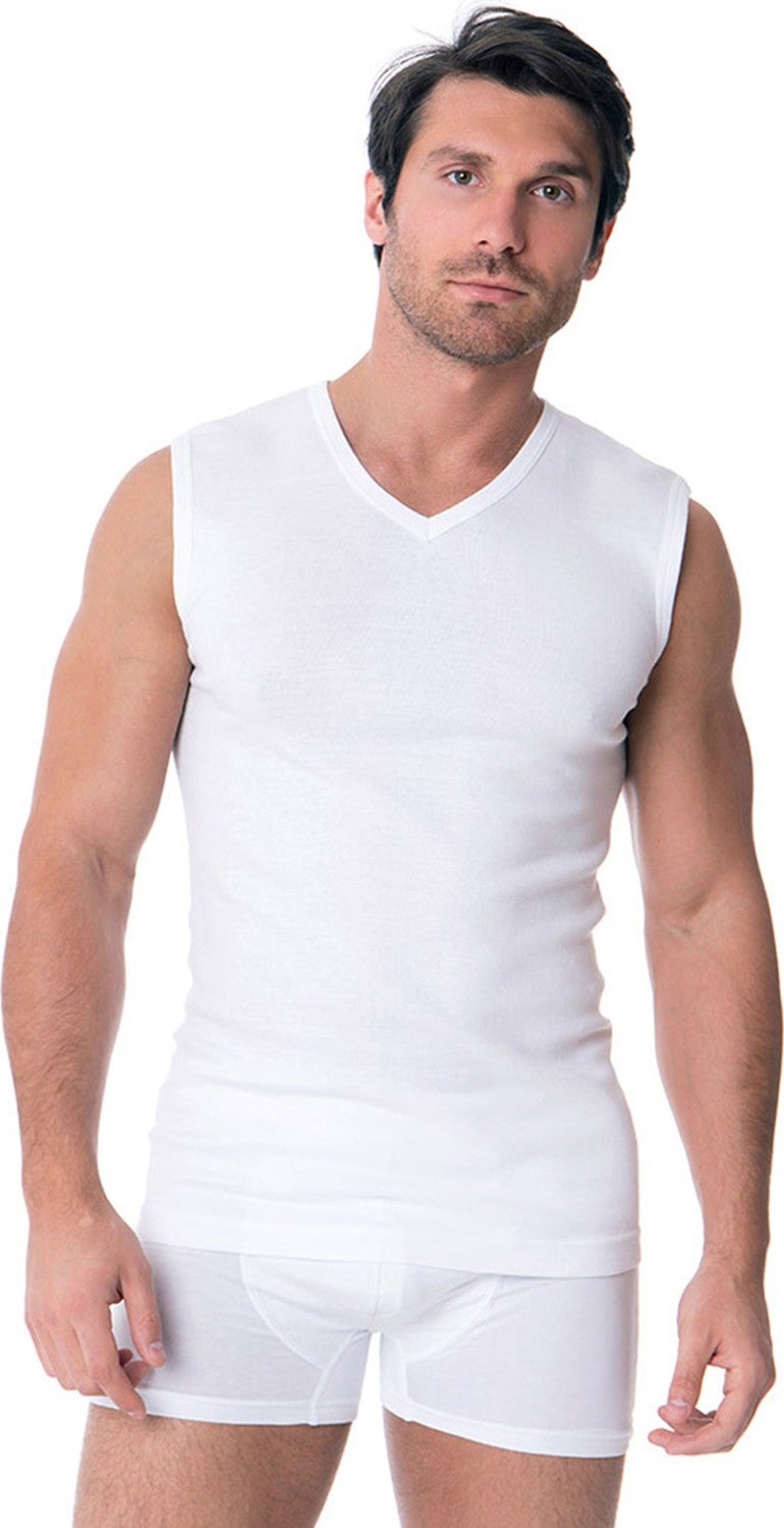 Dorea Men's Sleeveless V-Neck Undershirt 5-Pack  - Image 1