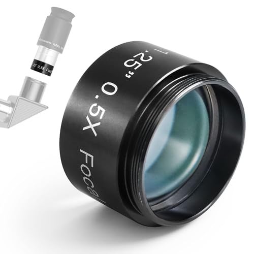 Astromania 0.5X Focal Reducer for Telescope, Fully Multi Coated Field Corrector Imaging Accessory for Telescope Eyepiece Visual and Photography Use - 1.25 inch Filter Thread 28.5x0.75mm on Both Sides - Image 1