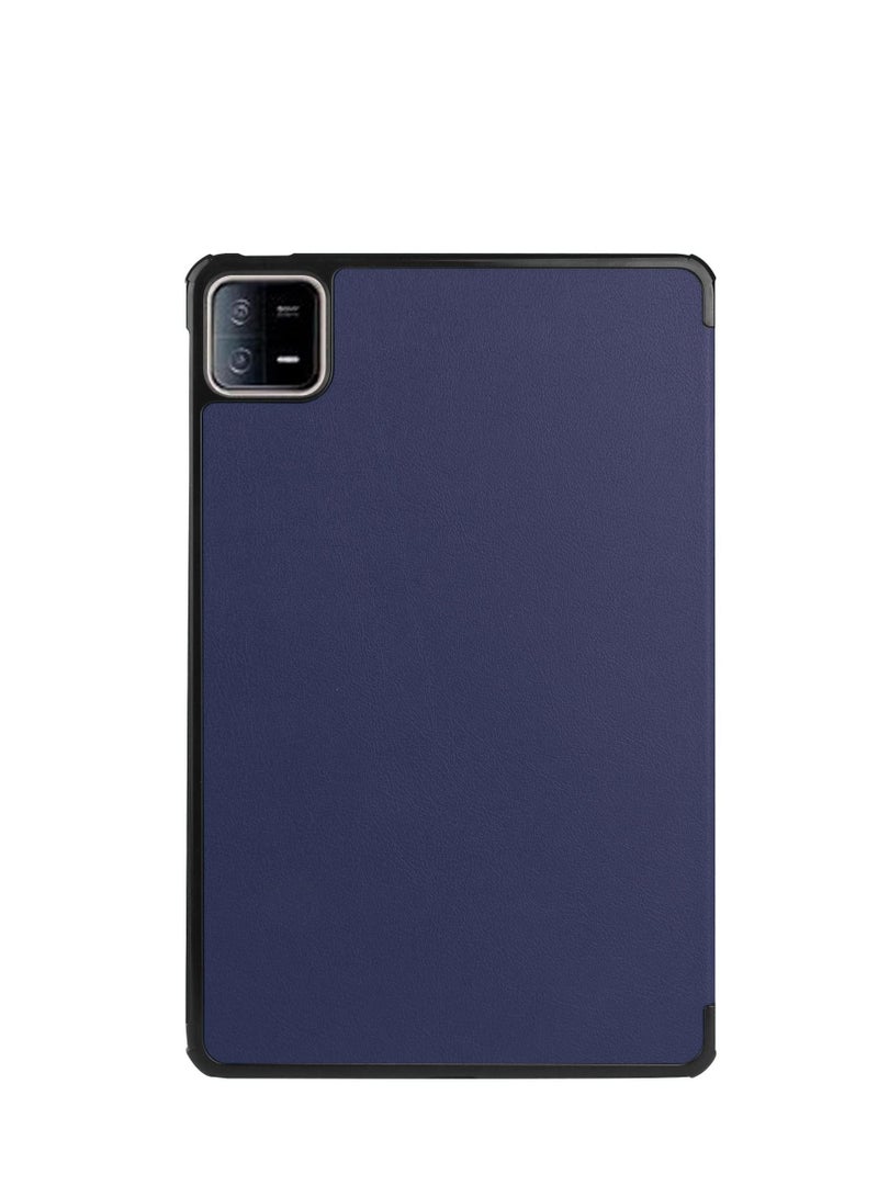 Case for Xiaomi Pad 6/6 Pro 11 Inch Released 2023 Tri Fold Slim Lightweight Hard Shell Smart Protective Cover with Multi-Angle Stand for Xiaomi Pad 6/6 Pro 11 Inch (Blue) - Image 4