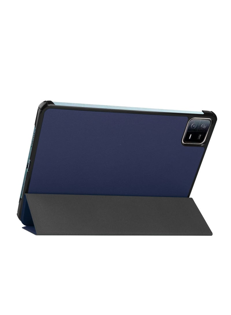Case for Xiaomi Pad 6/6 Pro 11 Inch Released 2023 Tri Fold Slim Lightweight Hard Shell Smart Protective Cover with Multi-Angle Stand for Xiaomi Pad 6/6 Pro 11 Inch (Blue) - Image 3