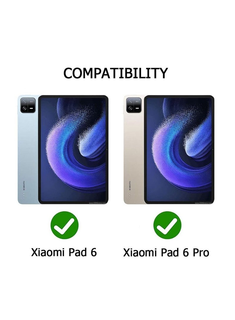 Case for Xiaomi Pad 6/6 Pro 11 Inch Released 2023 Tri Fold Slim Lightweight Hard Shell Smart Protective Cover with Multi-Angle Stand for Xiaomi Pad 6/6 Pro 11 Inch (Blue) - Image 2