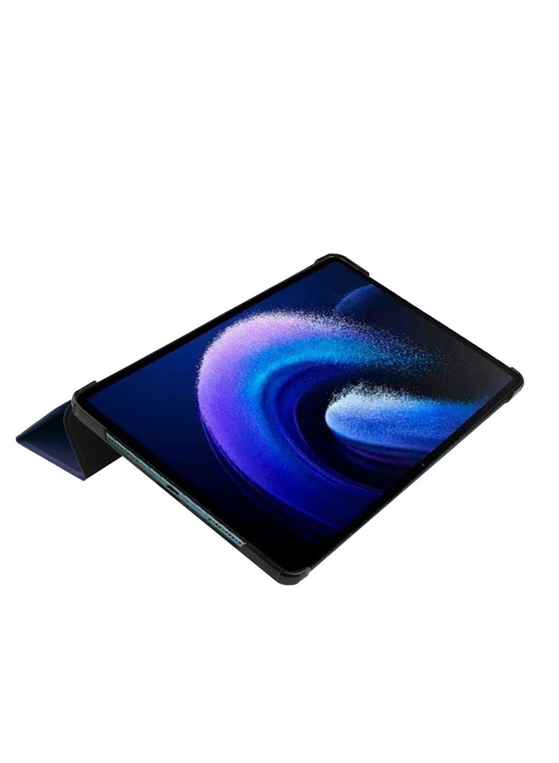 Case for Xiaomi Pad 6/6 Pro 11 Inch Released 2023 Tri Fold Slim Lightweight Hard Shell Smart Protective Cover with Multi-Angle Stand for Xiaomi Pad 6/6 Pro 11 Inch (Blue) - Image 5
