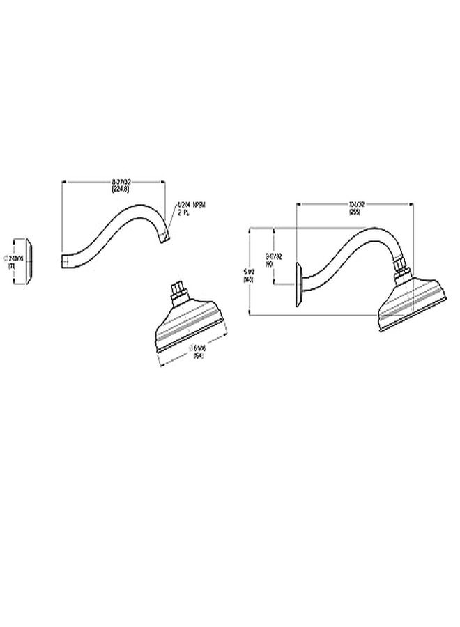 Pfister LG15-M95K Marielle Showerhead with Showerarm and Flange 1.8 gpm Brushed Nickel - Image 2