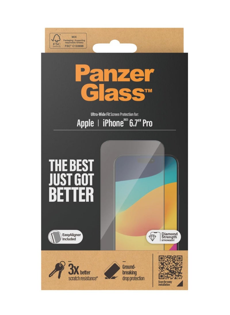 Ultrawide Screen Protector for Iphone 15 Pro Max Clear