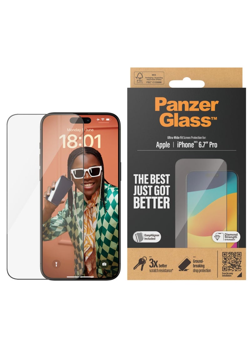 Ultrawide Screen Protector for Iphone 15 Pro Max Clear