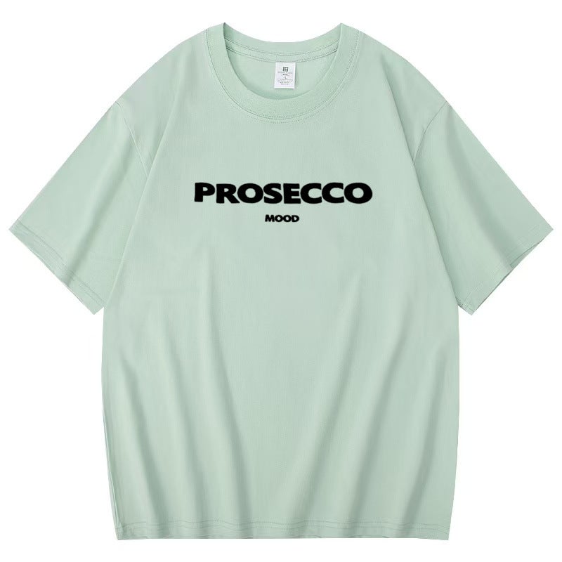 2024 Cross-Border Hot Selling American Letter Printed T-Shirt 220g Women's Pure Cotton Round Neck Loose Short-Sleeved Shirt European and American Wholesale - Image 1