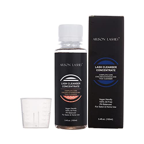 ARISON LASHES Eyelash Cleanser Concentrate 100ml Lash Extensions Shampoo Natural Foaming Cleanser DIY Nonlrritating Wash for Extensions Lashes with Salon Home CareMakes 20 Bottles 60ml lash Shampoo ICECream - Image 2
