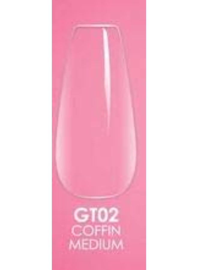 Kiara Sky Gelly Tips | Soak Off Soft Gel Nail Extensions | 500 pieces - 10 Sizes | Medium Coffin