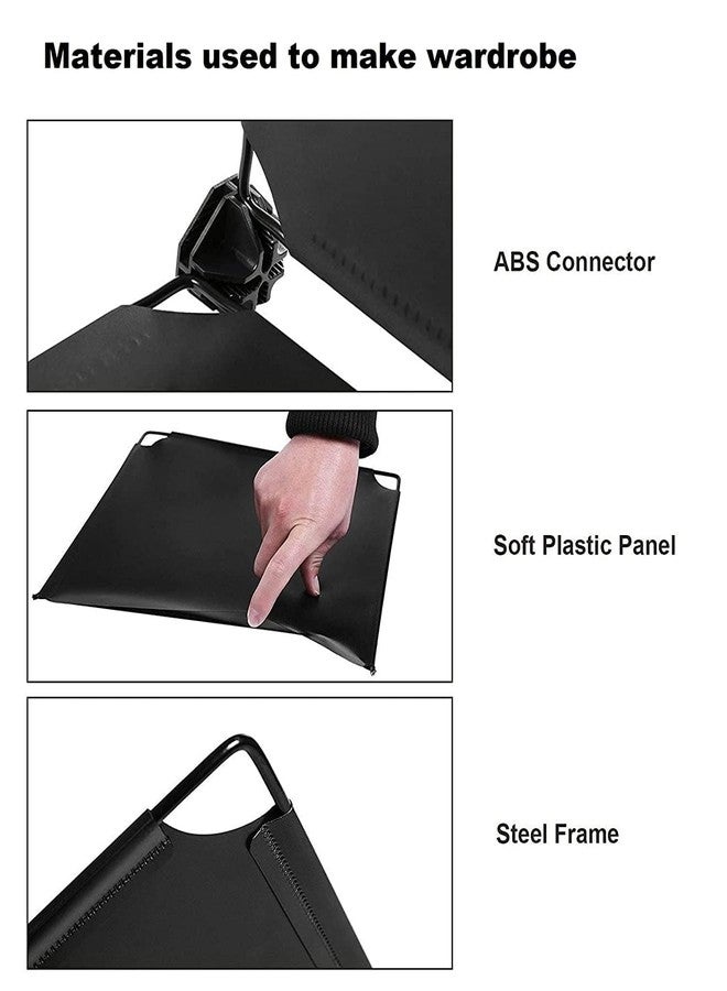 LACOSSI Plastic Baby Foldable Wardrobe For Clothes Storage, Kids Almirah For Clothes, Baby Cupboard For Clothes Storage Collapsible Wardrobe For Kids Clothes/Toys/Books (Blue, 8-Shelf-8-Door) - Image 5