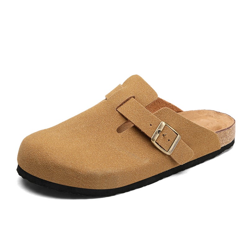 Plus Size Classic Joker Four Seasons Baotou Boken Cork Slippers Mueller Shoes Outdoor Beach Men'S And Women'S Shoes - Image 1