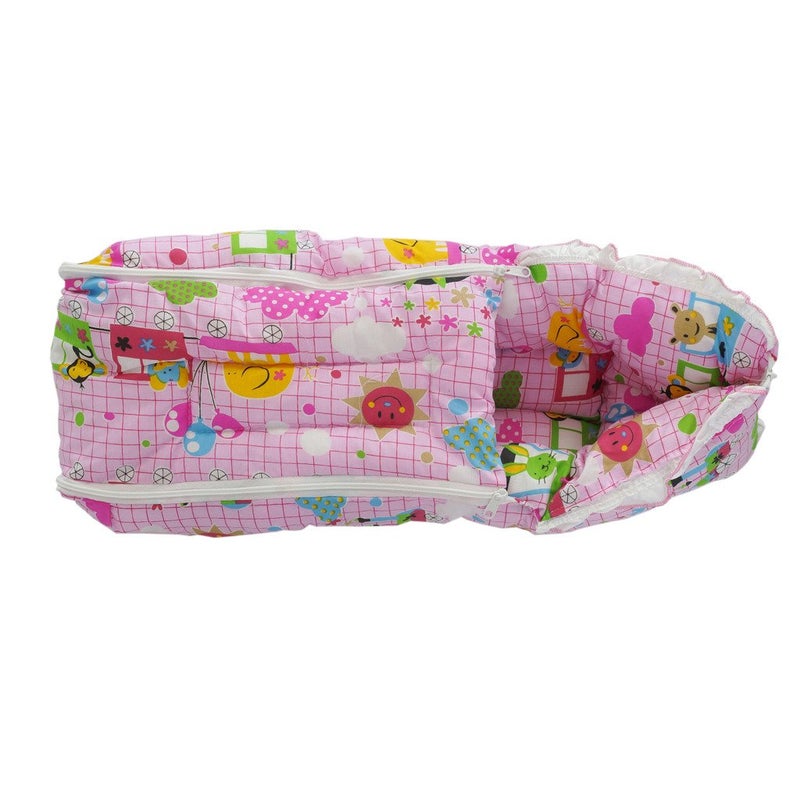 Aarushi Baby Born Bedding SetBaby BedBaby CarrierSleeping Bag PinkRadom Print - Image 1