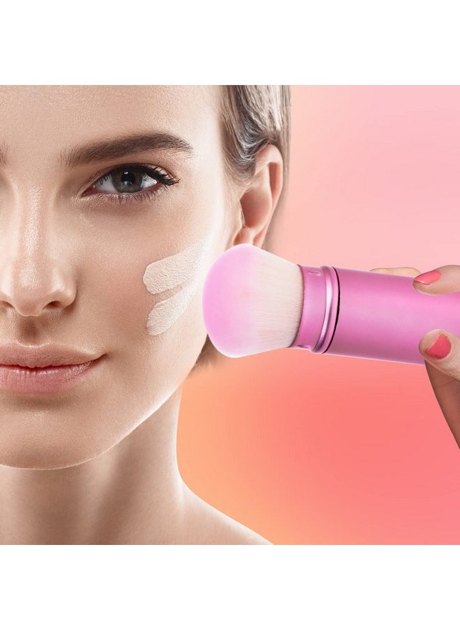 UNIMEIX Foundation Brush For Liquid Makeup Sunscreen Applicator For Kids Retractable Kabuki Foundation Brush For Liquid Makeup Bronzer Cream Or Powder  - Image 3