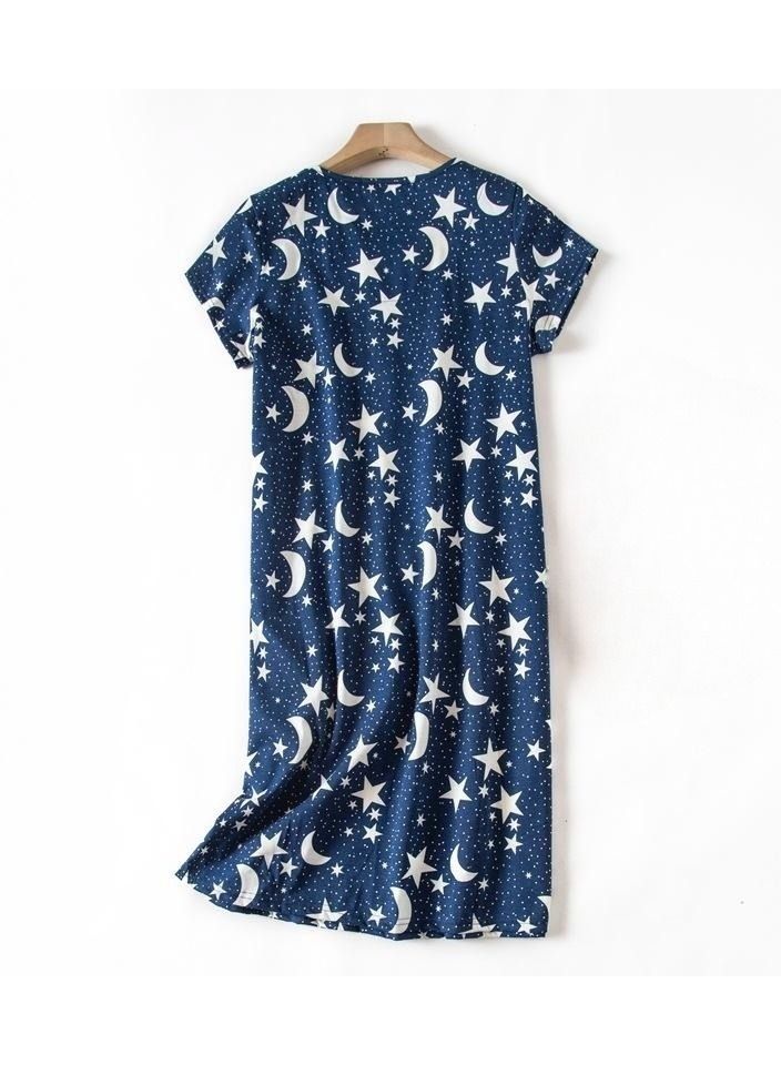 Cute Cartoon Cotton Homewear Knitted Sweet Large Short Sleeve Round Neck Pajamas - Image 1