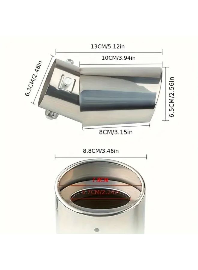 Stainless Steel Curved Exhaust Pipe Modified Tailpipe Liner Durable For Car Exhaust System - Image 4