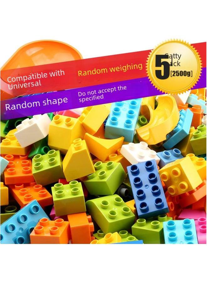 Feile Diy Large Particle Building Blocks Random Mixed 1 Jin Pack Basic Particles Slide Wall-Color:Bulk Special 1kg  - Image 3