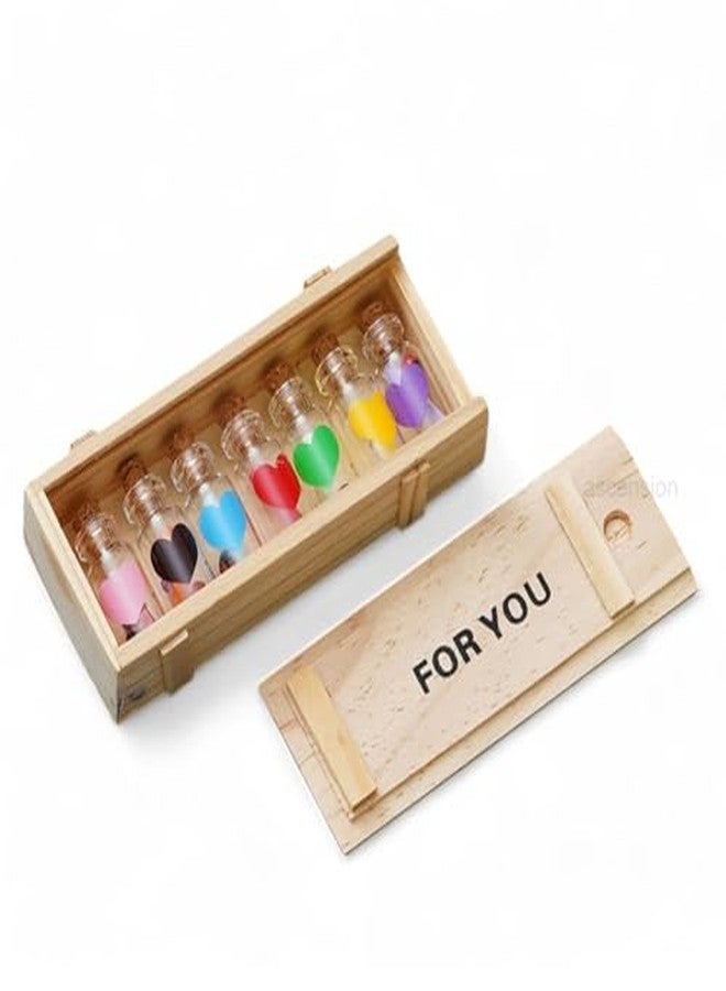 ascension 7 Small Love Secret Message Wish Bottle In A Wooden Box Valentine Day Gift's For Girlfriend Boyfriend Husband & Wife Girls Boys Message Pill Gift Set Romantic Gift Pack - Image 3