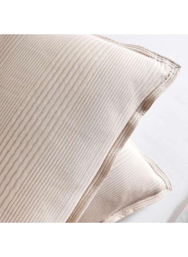 Pan Home Cloud Comfort Quilted Bedspread Set - Beige - Image 4