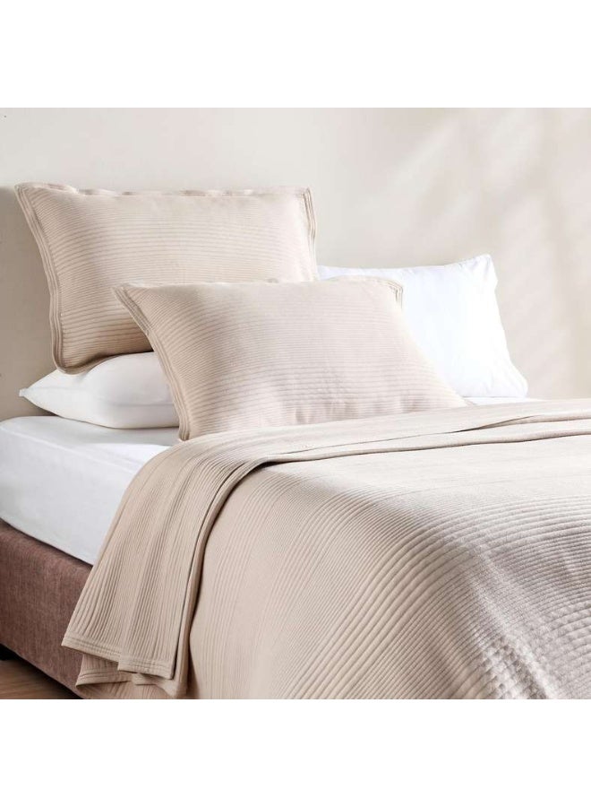 Pan Home Cloud Comfort Quilted Bedspread Set - Beige - Image 1