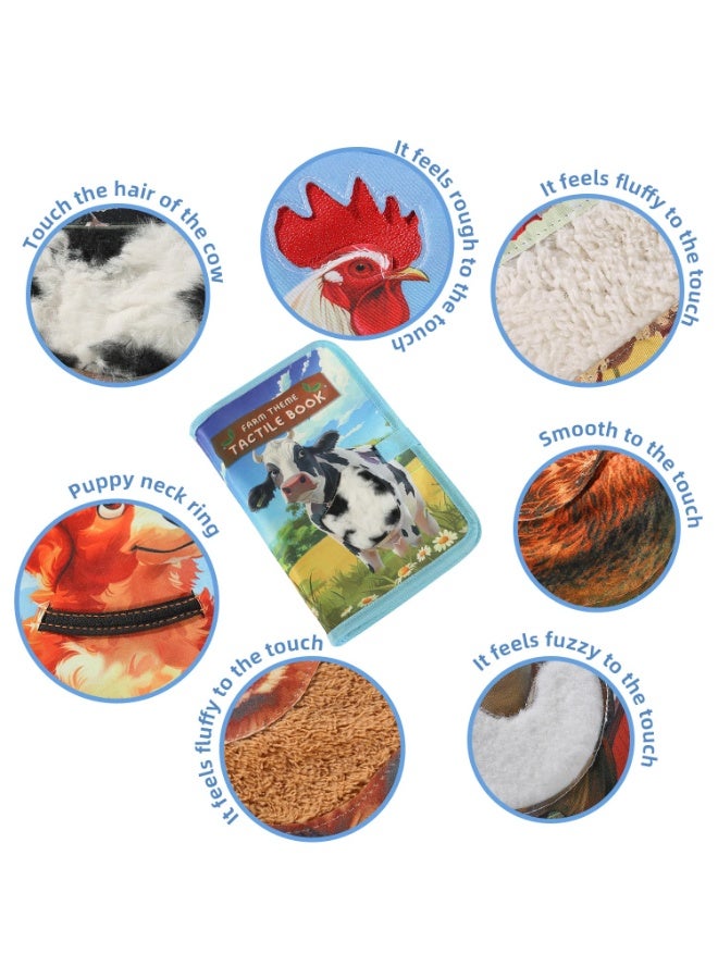 كيو زد ألعاب كتب الأطفال، كتب قابلة للمس واللمس للأطفال بعمر 0-3-6-12-18 شهرًا، ألعاب ناعمة تفاعلية للنمو المبكر، أكثر سمكًا وأكثر نسيجًا - Image 3